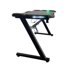 IHAM STORE - Mesa de escritorio Luces LED 140 cm Negra