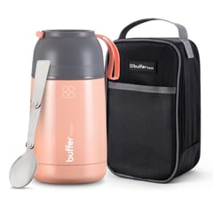 BUFFER FLASK - Termo Comida Y Liquido Multiproposito 630ml +cuchara - Rosa