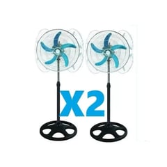 GENERICO - Pack x2 Ventiladores 5 Aspas 70w 18 Pulgadas