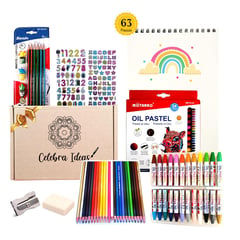 GENERICO - Set de Arte de Dibujo Para Colorear 63 Pcs Kit de Dibujo