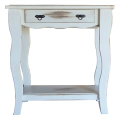 MARFELD MUEBLES - Mesa de arrimo vintage blanco