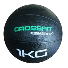 COVERTEC - Balon Crosfit Con Bote 1 Kilo Negro