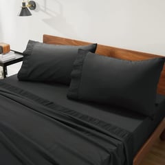 CASATUA - Sabanas Hotel Ultra Suave - Negro - super king