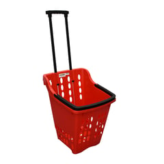 RIMAX - Carrito De Compras Rojo 42x36.6x55.5 cms