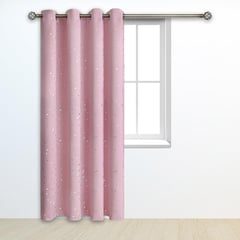 CASATUA - Cortina Niña Niño Semi Blackout Un Paño 140x220cm - Rosa claro