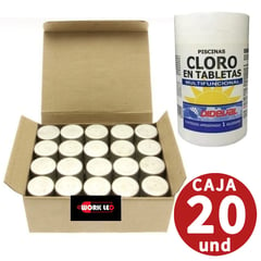 GENERICO - Cloro En Tabletas Triple Acción Piscinas 1kg X Caja 20 Und