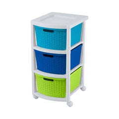 RIMAX - Cajonero Infantil Rattan 3 Gavetas 39x33x66 cms