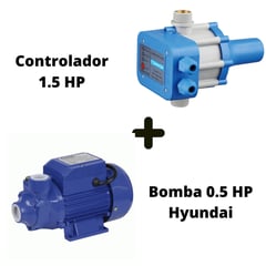 HYUNDAI - ElectroBomba Periferica 36 lts/min 0.5 Hp + Controlador 1.5 Hp