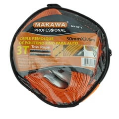 MAKAWA - Cable Remolque Para Auto 3 Toneladas 50mm X 3.6m