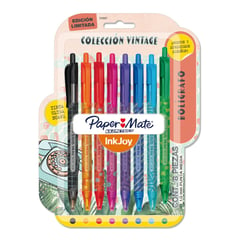 PAPER MATE - Set 8 Bolígrafos Inkjoy Colección Vintage Surtido