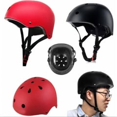 GENERICO - casco NEGRO niños casco para monopatin