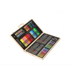 OFERTABKN - Set De Arte 180 Pcs Lapices Para Colorear Maleta De Madera