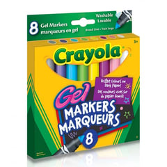 CRAYOLA - Set 8 Marcadores Jumbo de Colores Gel Lavables