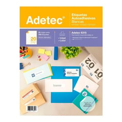 ADETEC - Etiquetas Autoadhesivas Para Impresora 400 Circular 45 Mm