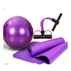 SDFIT - Mat Yoga 10 Mm Bolso + Pelota + Extensor Pilates Fitness