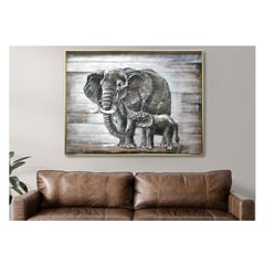 GENERICO - CUADRO MAMA ELEFANTE (120 x 4 x 90 cm)