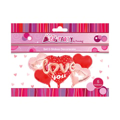 BIG PARTY - Set 5 Globos Corazon Love You San Valentin