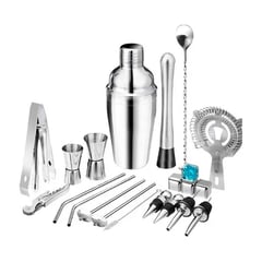 VIDITA - Set Cocteleria Bartender Coctelera Profesional Acero Inox 24 Piezas