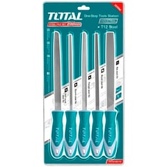 TOTAL TOOLS - Kit Set Juego De Limas De Acero 5 Piezas 8 Pulgadas Total