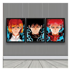 3DILUTION - Jujutso Kaisen Anime Cuadro 3D Efecto Lenticular 3 imagenes en 1