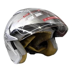 BEX - Casco Half Face Bx529 Talla S Silver