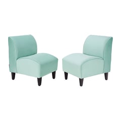 BODEVIR - Set Poltronas Soft Felpa 00 Verde Agua