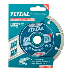 TOTAL TOOLS - Disco Diamantado Segmentado 4 1/2 115mm Total Tac2111153