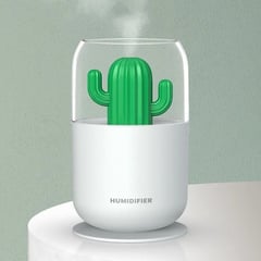 GENERICO - Humidificador Aromatizador Cactus Usb Difusor Luz Led 300ml