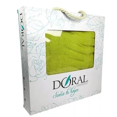 DORAL - Set De 2 Toallas Mano + Baño, Algodón Verde