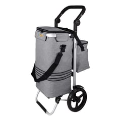 CARRY ALL - Carrito de Compras Plegable Perth Carro Feria Carga Gray