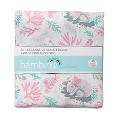 BAMBINO - Set Sabanas De Cuna Ardilla Blanco