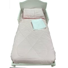 PELLITOS - SET ROPA PARA CAMA DE TRANSICIÓN ROSA 100 ALGODON