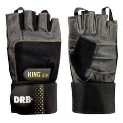 DRB - Guantes Gym Cuero Entrenamiento Fitness King 2.0 talla S