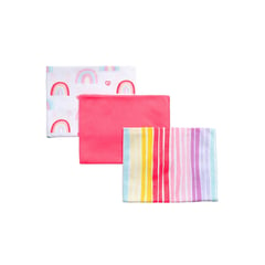 BAMBINO - Set 3 Piezas Tutitos Suavecitos Arcoiris Fucsia