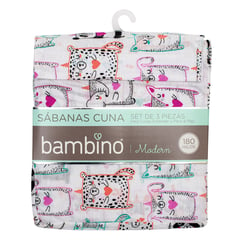 BAMBINO - Set De Sabanas Animales Corazon