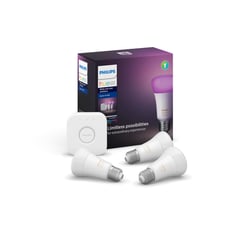 PHILIPS HUE - Kit 3 Ampolletas Led 800 LM BT + Bridge Zigbee