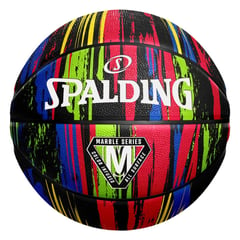 SPALDING - Balón Basketball Marble Series Tamaño 7 Rainbow Negro