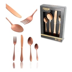 KEEP - Set 16 Cubiertos de Mesa Color Rose Gold