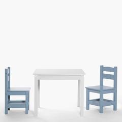 FORM DESIGN - Pack Kids 1 Mesa 2 sillas Olivia Blanco/Gris Form