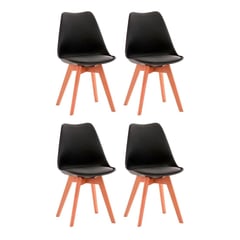GLOBAL LATIN GROUP - Pack 4 Sillas Eames - Negro