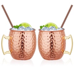 EVERSO - Set De 2 Mugs De Cobre Wayu Tragos Moscow Mule Mojito Bar