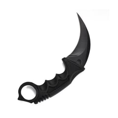 GENERICO - Cuchillo karambit negro Mango engomado