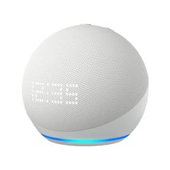 AMAZON - Parlante Inteligente Alexa Echo Dot 5 con Reloj Blanco