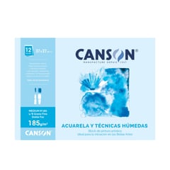 CANSON - Block Acuarela Y Técnicas Húmedas 18 185grs