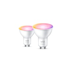 WIZ - Set 2 Ampolletas Smart LED  MultiColores GU10 Wi-Fi Alexa Matter