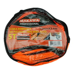 MAKAWA - Cable Remolque Para Auto 5 Toneladas 75mm X 3.6m