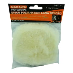 MAKAWA - Disco Para Pulir 115mm 4 1/2 PuLG Lana Velcro Mk-0387