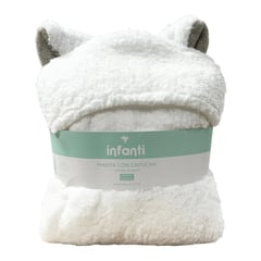 INFANTI - Frazada Poncho Sherpa Blanco