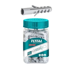 TOTAL TOOLS - Tarugo Nylon 6mm Plástico Con Tope 200 Unidades