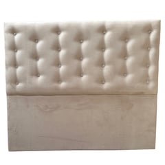 GENERICO - Respaldo 2 Plazas Beige Felpa Botone a piso Muebles Rimar